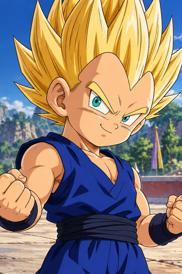 Original fan illustration of Vegeta Jr.
