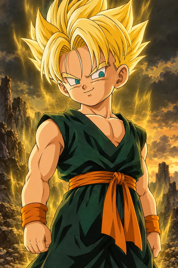 Original fan illustration of Trunks
